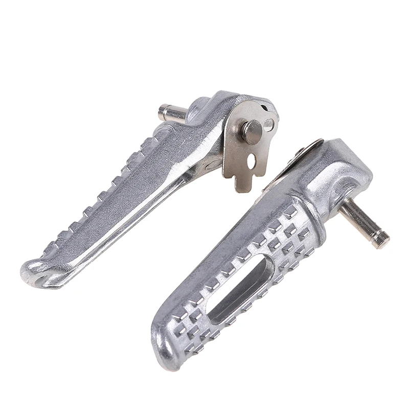 Pair Motorcycle Rear Footpegs Footrest Anti-Skid Foot Pedal Pegs Aluminum Alloy Silver For Honda CBR600RR CBR1000RR 2004-2014