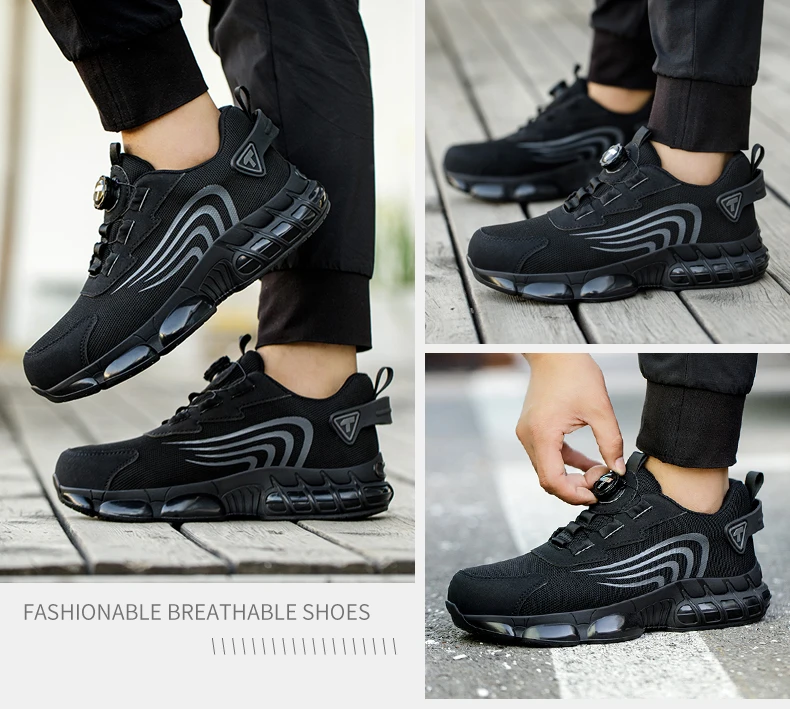 Arbeitssicherheitsschuhe für Herren, Stiefel, Damen, Stahlkappe, Sportschuhe, pannensicher, sturzsicher, leicht, verschleißfest, Industriequalität – Detail 9
