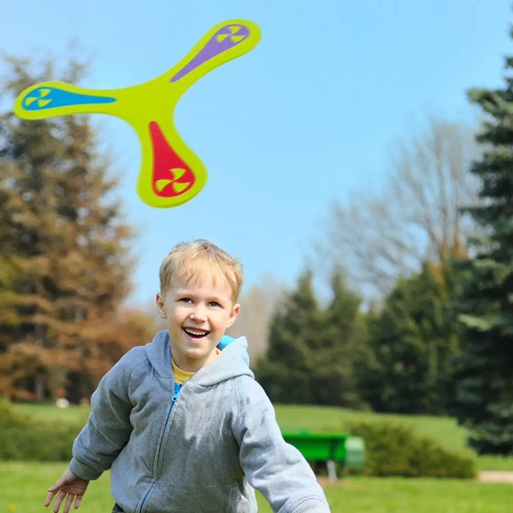 Creative Wood Classic Boomerangs Orange Green Blue Saucer V Shaped Boomerang Flying Disc Throw Catch Outdoor Game