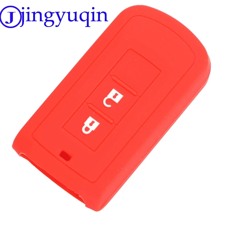 jingyuqin 2b Car Key Case Silicone For Mitsubishi Outlander 10 Lancer Pajero Sport EX ASX Colt L200 Inteligentne