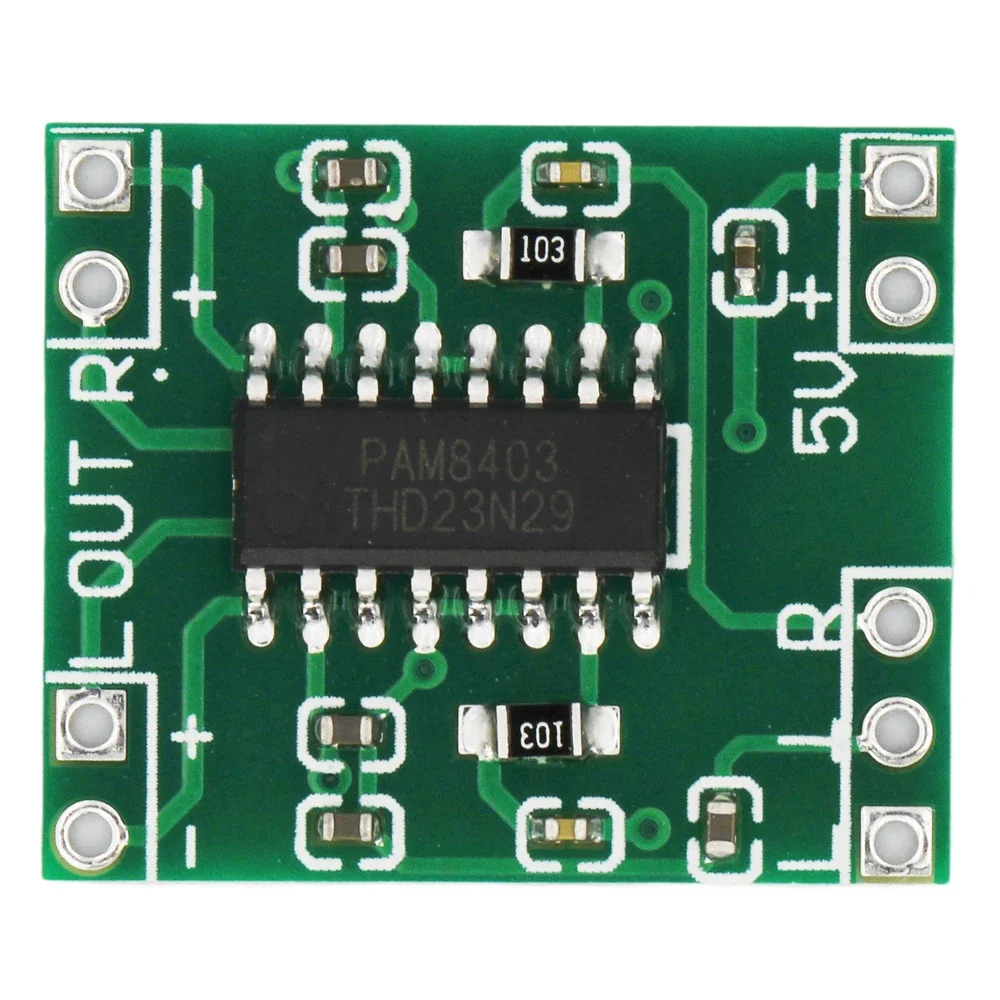 Digital Power Amplifier Board Module PAM8403 Miniature AMP Class D Power Amplifier Board 2x 3W High 2.5V ~ 5V USB Power Supply