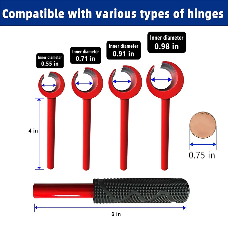 

B03C-Hinge Adjustment Wrench Set - Multi-Size Precision Tool Kit For Door And Cabinet Alignment