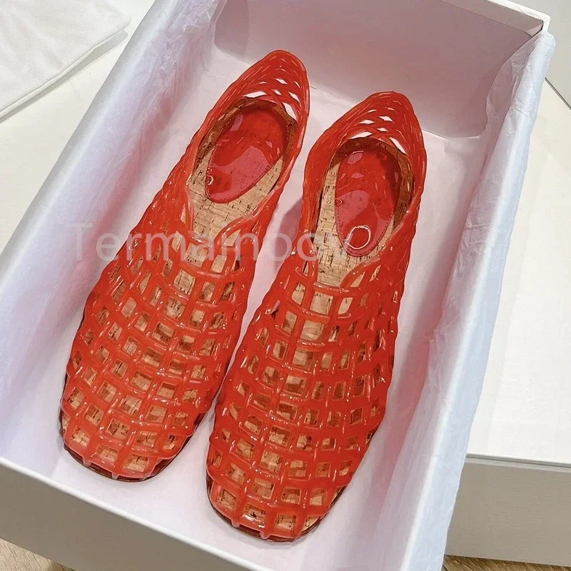 New Fashion Top Quality Women R0w Mara Slides Flats Luxury Designer Shoes for Women Jelly Sandals Mary Jane Shoes