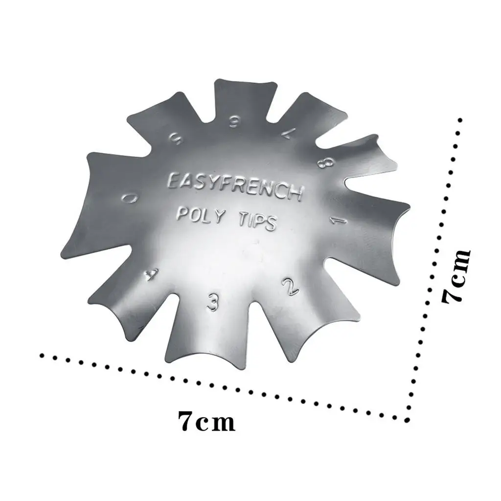 Stencil per trimmer per nail art in 3 pezzi per la modellismo di unghie francesi in acrilico