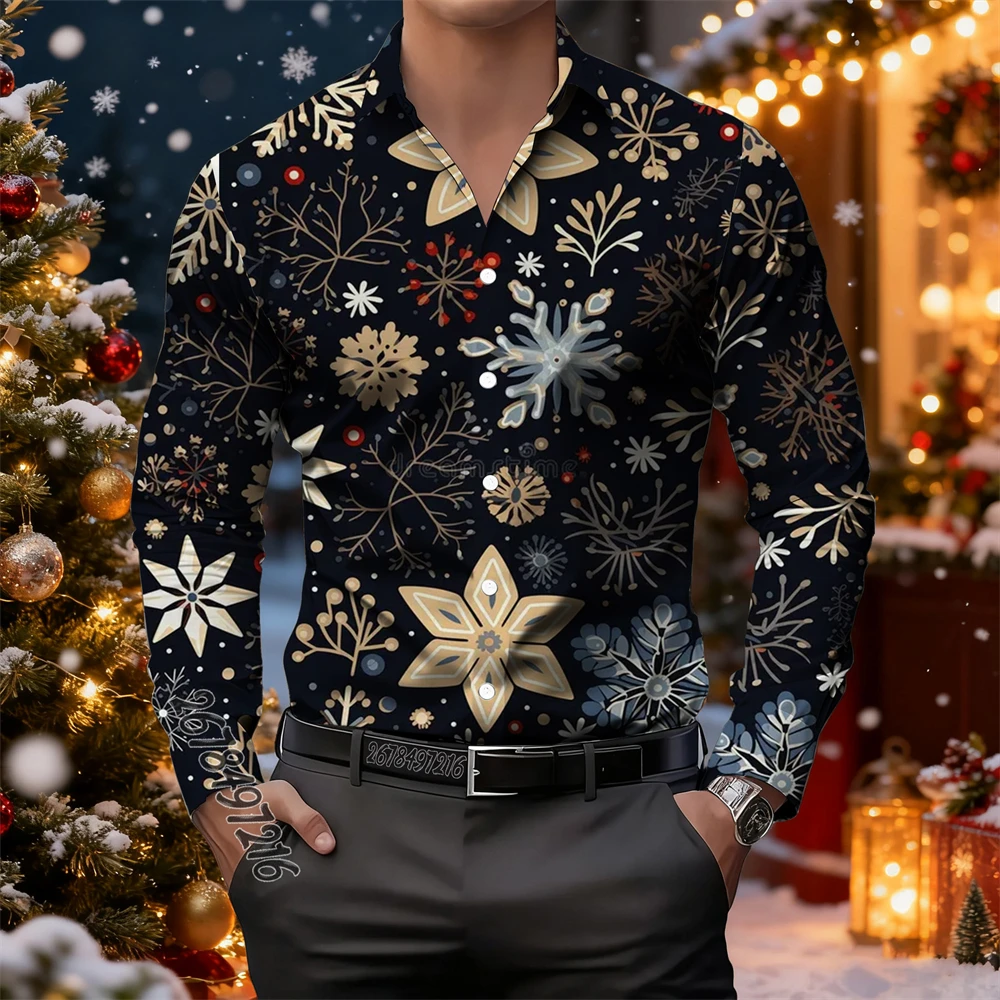 

Высококачественная, удобная, модная, повседневная и роскошная мужская рубашка с длинным рукавом и 3D-принтом, стильная мужская рубашка