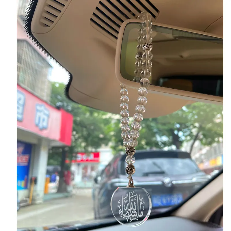 Islam crystal 33 beads tasbih mashallah car pendant car hanging