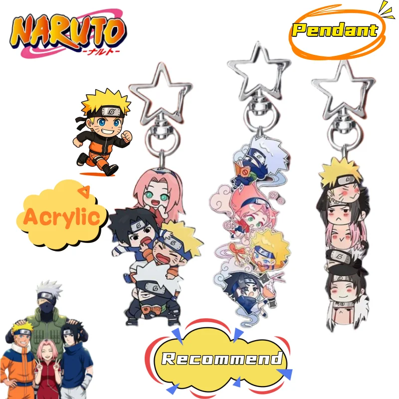 Nuevo llavero de Naruto Uchiha Sasuke, Uzumaki Naruto, personaje de anime, accesorio personalizado para cosplay, regalo