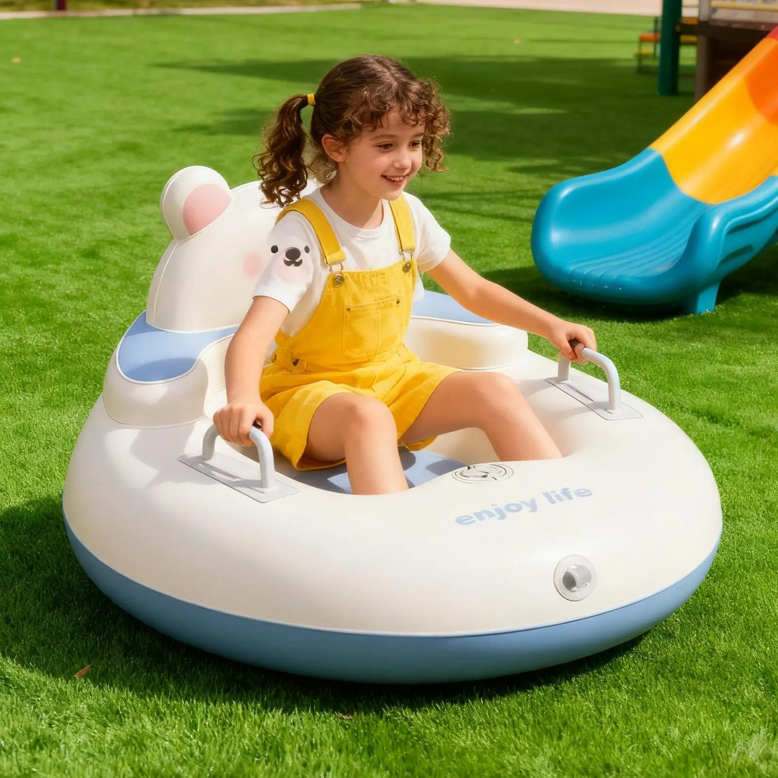 أنبوب الثلج زلاجات لعبة زلاجات الشتاء القابلة للنفخ مع مقابض تفجير أنابيب الثلج لحديقة الفناء الخلفي بارك ملعب الحديقة في الهواء الطلق #1