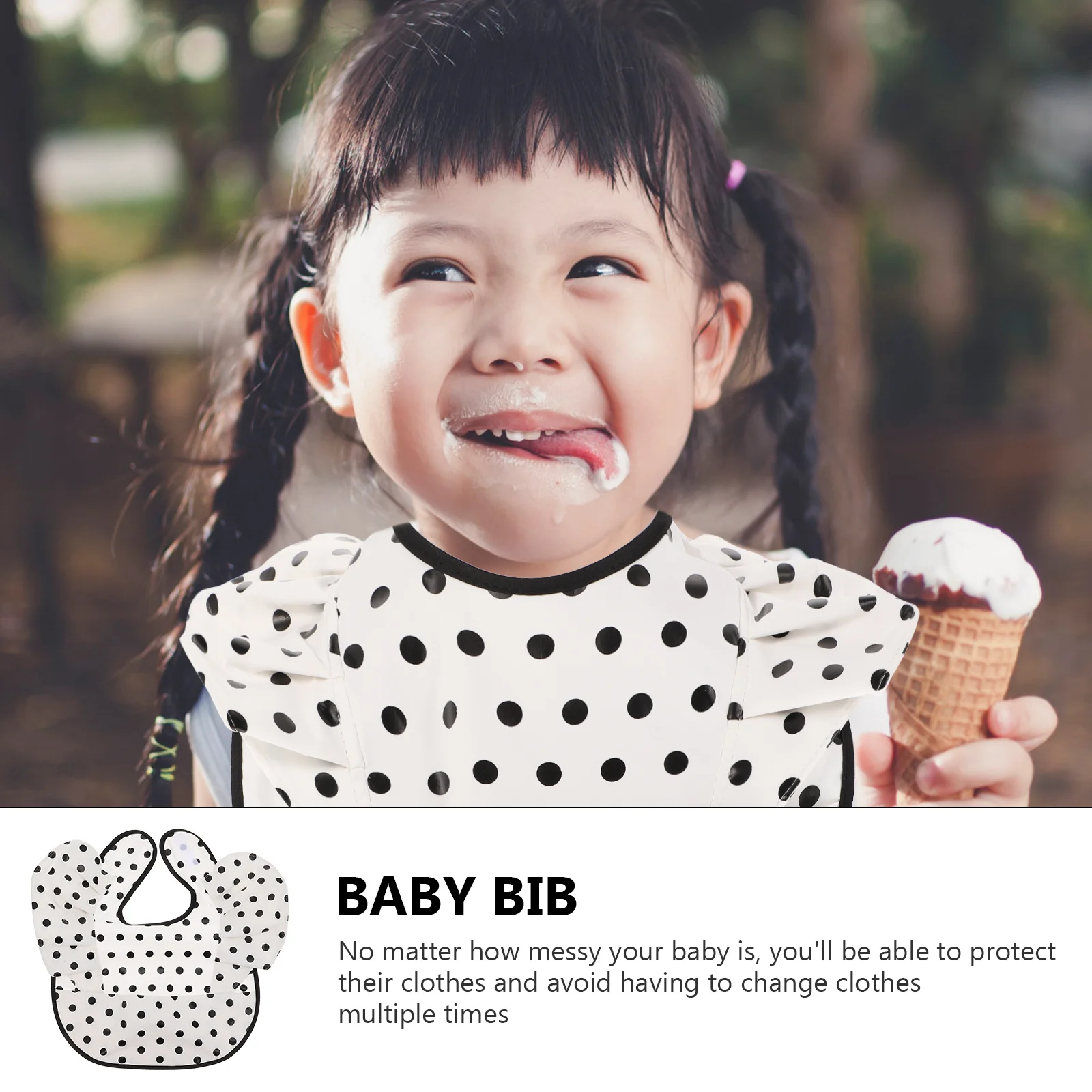 

Infant Toddler Non-Woven Bib Adorable Lacework Design No Odor Harmless Durable Washable Reusable Baby Bib Baby Mealtime Apron