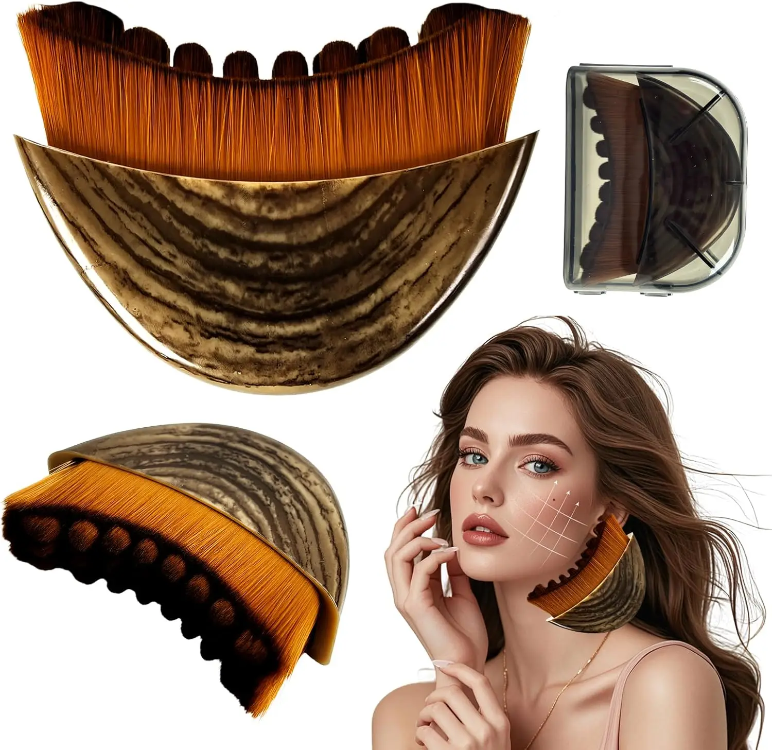 

Щетка для лица — изысканный красивый лимфодренажный массажер для лица и тела, инструмент для сухой чистки для женщин, уменьшает отечность