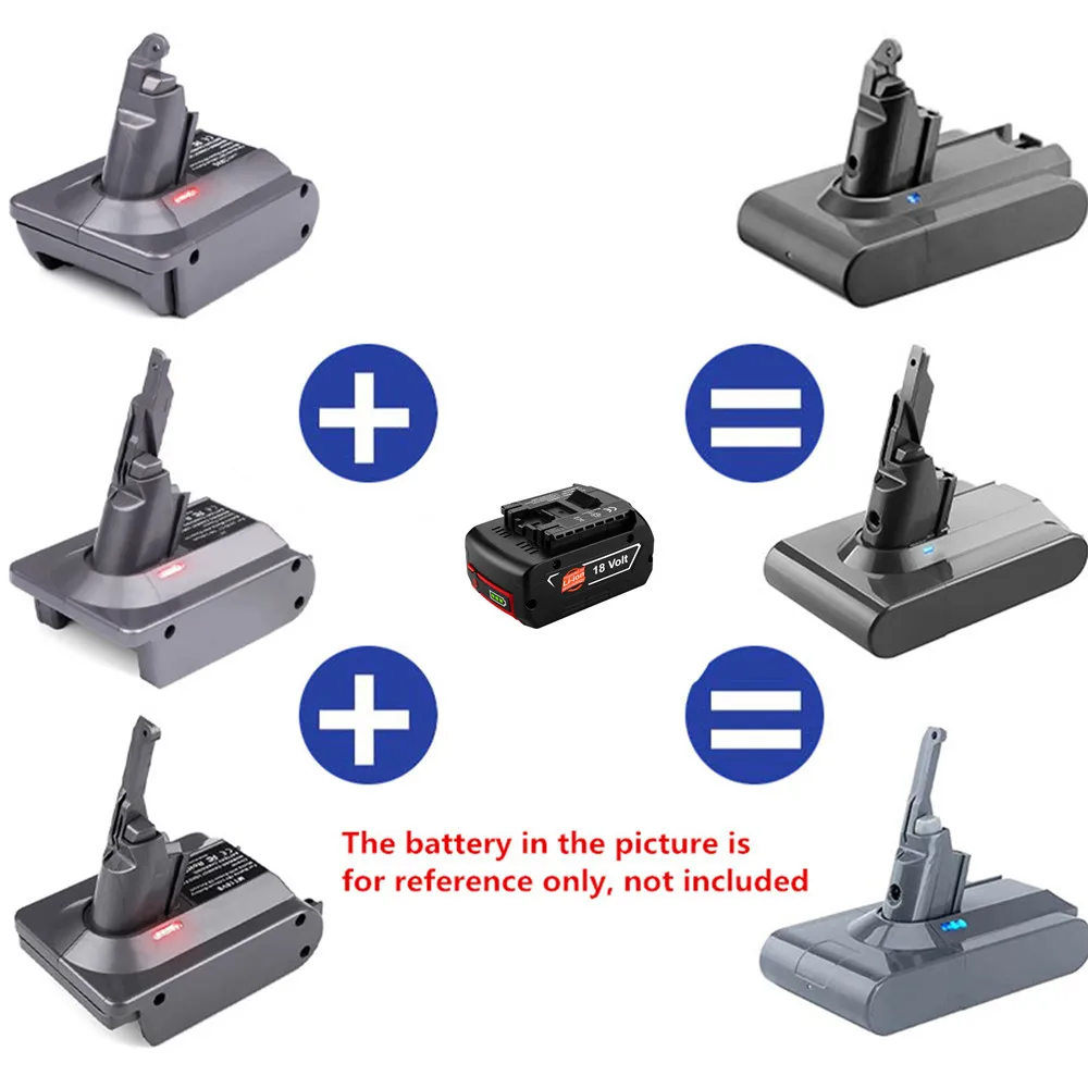 BOS18V6 Battery Converter Adapter for Bosch 18V Li-ion Battery Convert To For Dyson V6 V7 V8 SV04 SV03 DC59 DC58 DC62 SV09 SV05