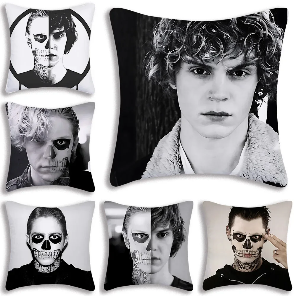 E-Evan P-Peters T-Tate Pillow Covers Cartoon Sofa Decorative Home Double-sided Printing Short  Cute Cushion Cover