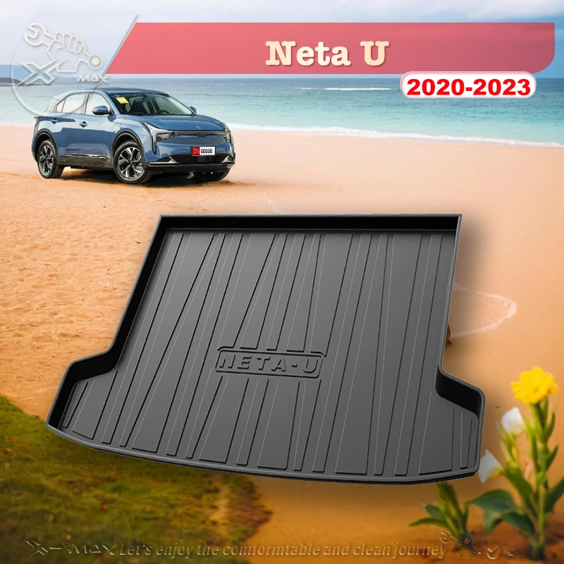 For Neta U 2020-2023 Fit Car Trunk Mat All Season Black Cargo Mat 3D Shaped Laser Measured Trunk Liners