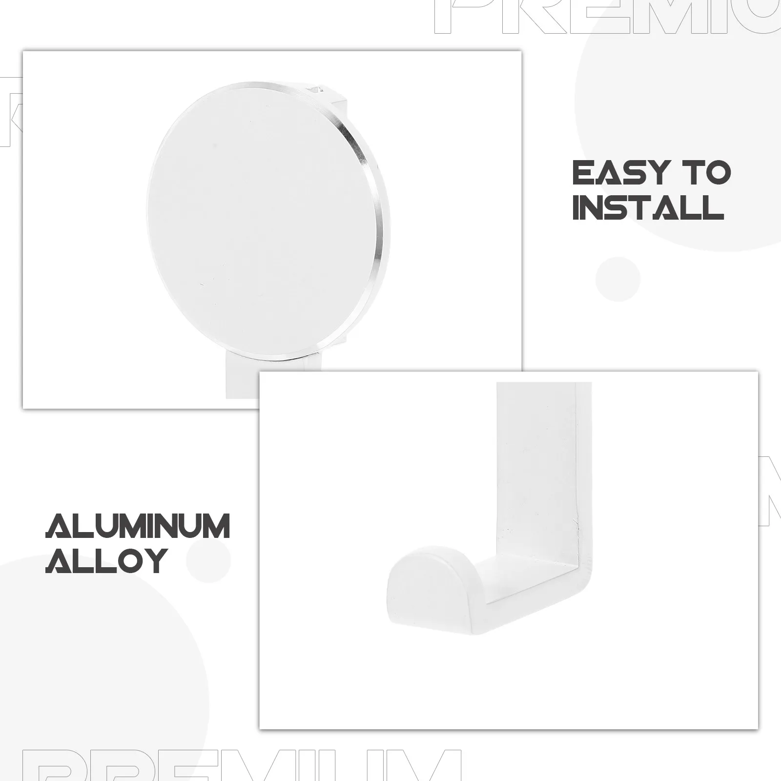 Aluminum Alloy Kitchen Hook Thickened Wall Mounted No Drill Punch Free Installation Waterproof Multipurpose Utensil Holder