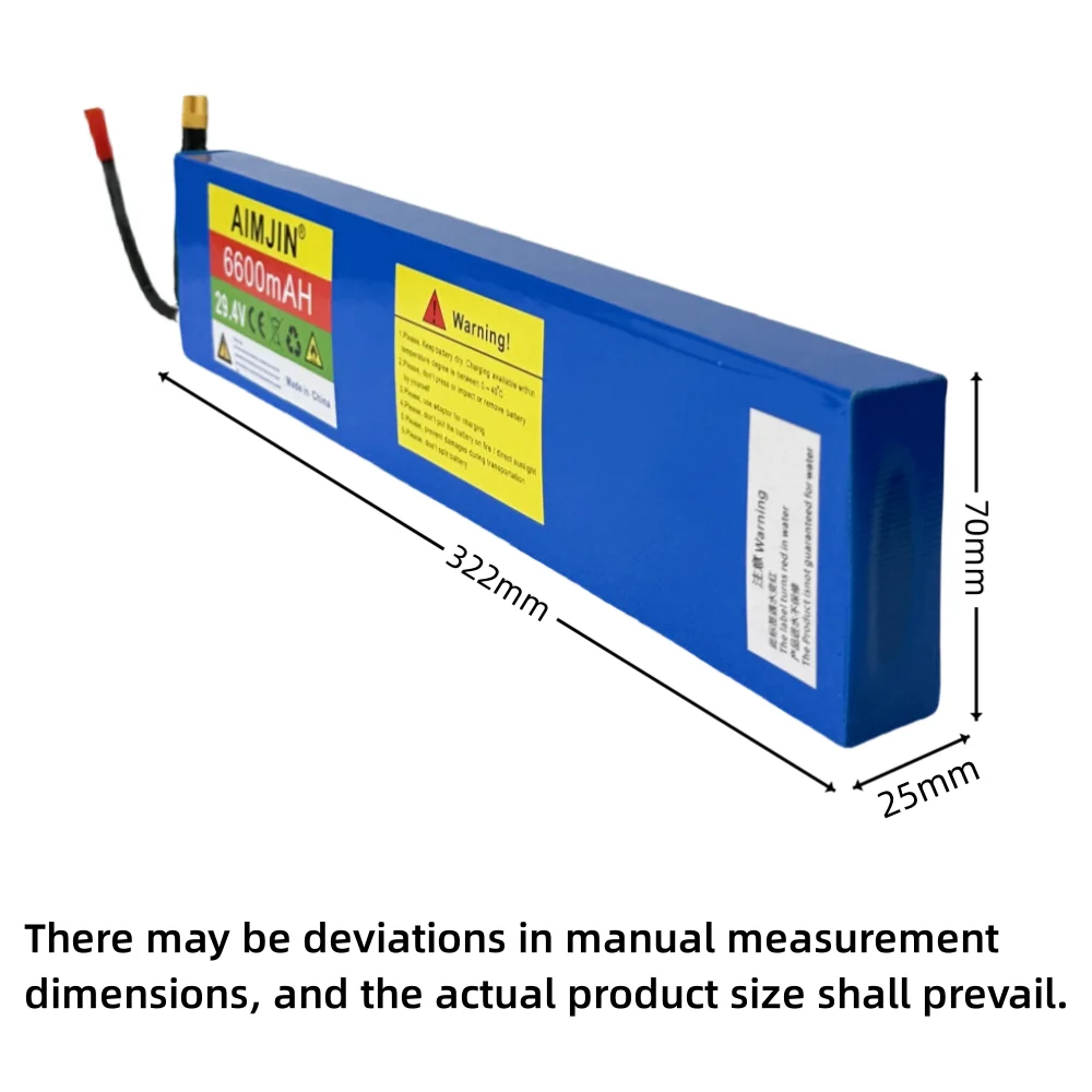 29,4 V 6600mAh 7 s2p 29,4 Li-Ionen-Akku mit V 2a-Ladegerät, geeignet für Elektrofahrrad-Ausgleichs roller