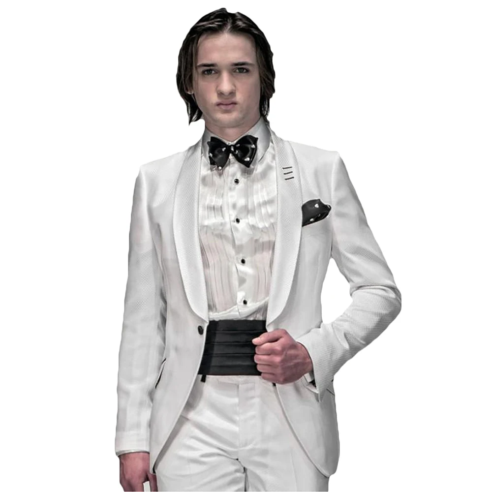 

Men's One Button Blazer Shawl Lapel for Prom Dinner Groom Jacket