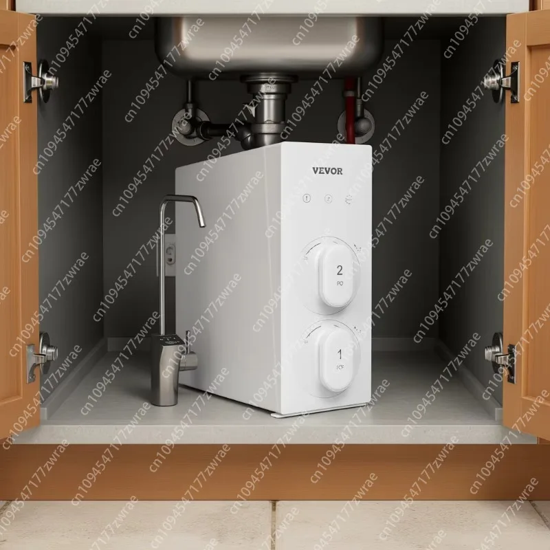 Under Sink Reverse Osmosis Water Filter System 800 Gpd 8 Stage Tankless Stainless Steel