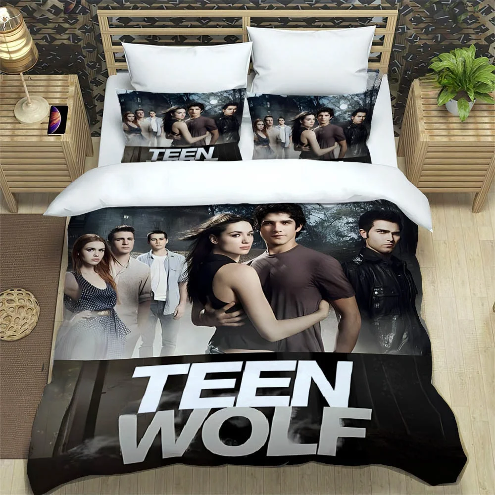 Fashion TV Series Teen Wolf Bedding Set Single Twin Full Queen King Size Bed Set Adult Kid Bedroom Duvetcover Set Home Textile
