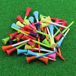 50 pieces of golf two-color golf pins, golf tees, golf course accessories (mixed colors)