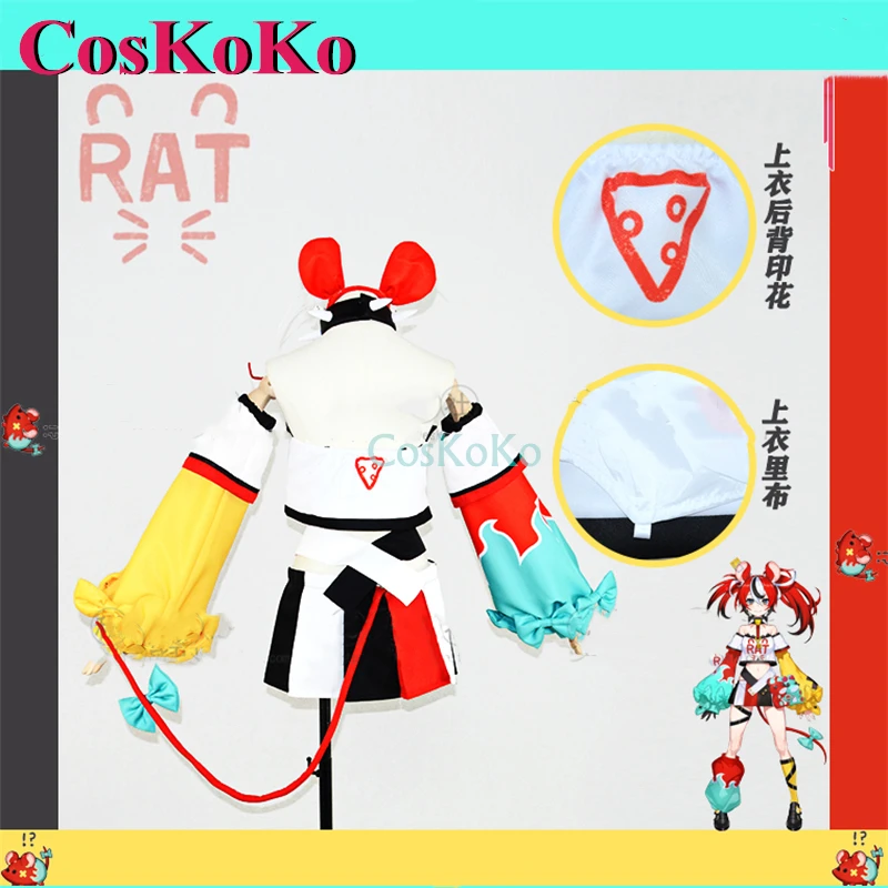 CosKoKo Hakos Baelz Cosplay Anime Vtuber Hololive English Costume Sweet Nifty Lovely Uniform Halloween Party Role Play Clothing