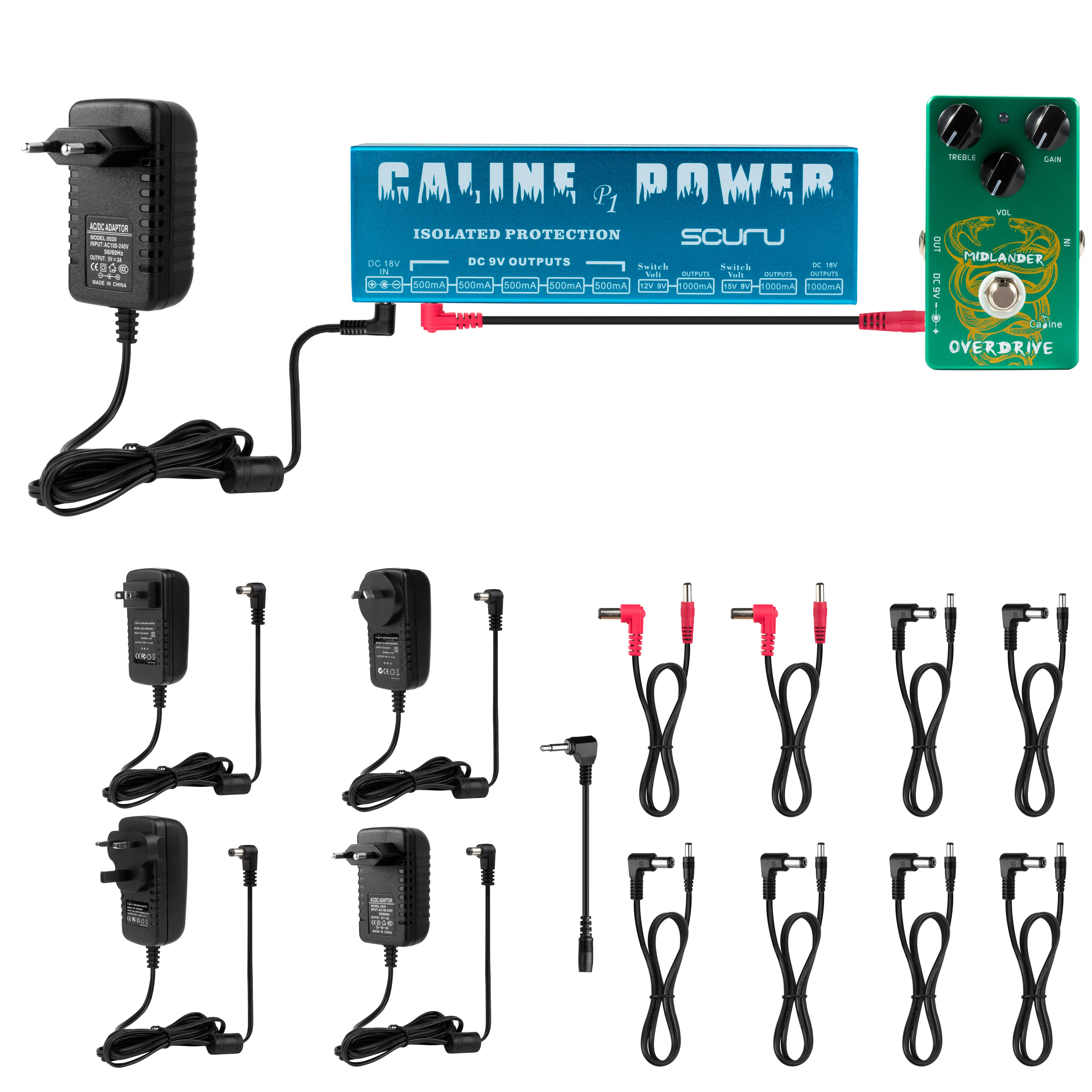 Caline P1 Guitar Effect Pedal Power Supply Stations Switching 8 Isolated DC Outlets 9V 12V 15V 18V - view 6