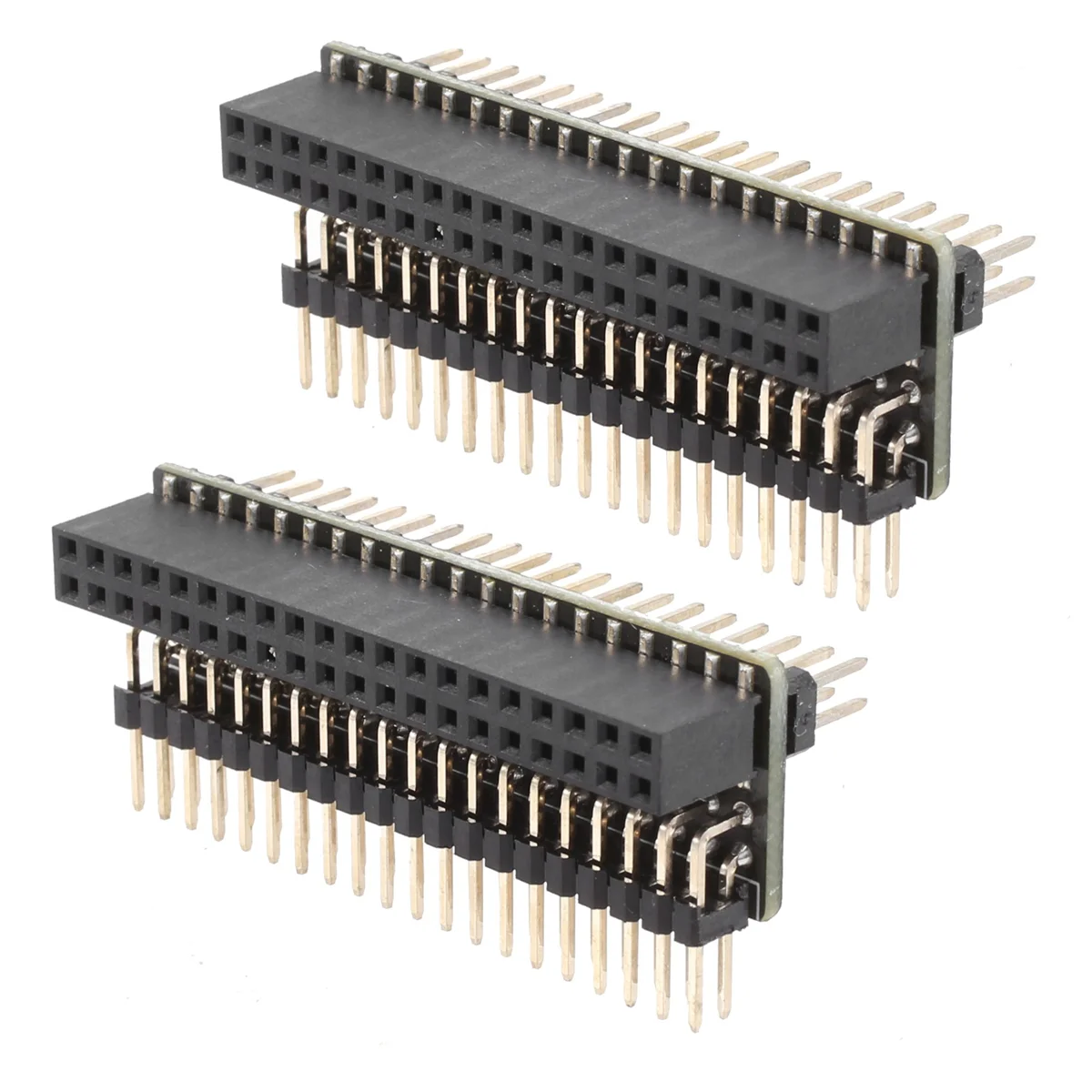 Mini Connectors for Raspberry Pi 40-Pin GPIO 1 to 2 Expansion Board 2 x 20-Pin Strip Dual Male Header Double Row Straight