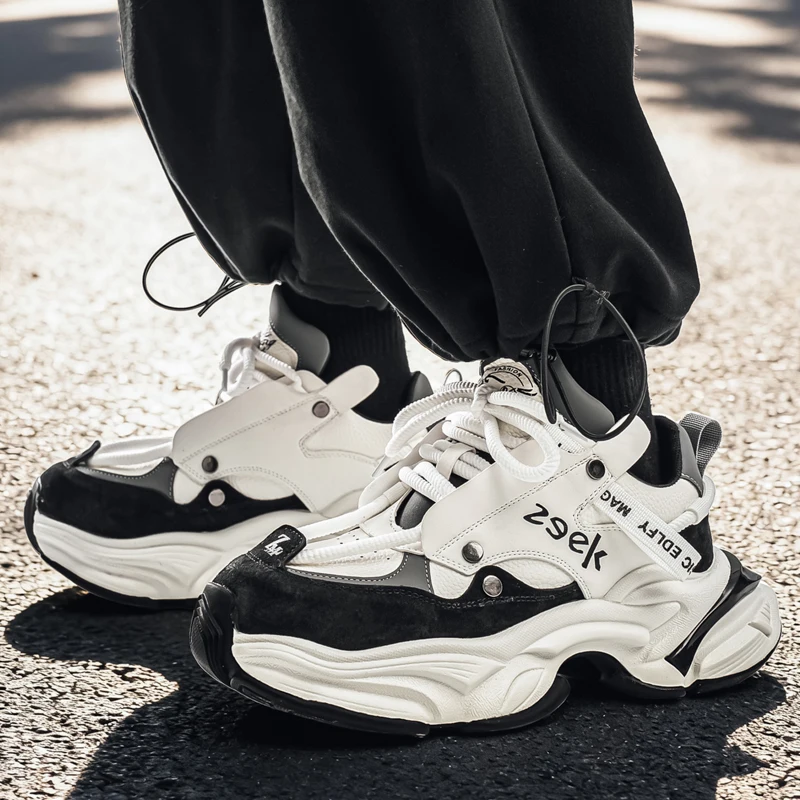 Parzival الرجال أحذية رياضية منصة جلدية حذاء كاجوال عداء المدربين الرياضة في الهواء الطلق احذية الجري متعطل Zapatillas De Deporte