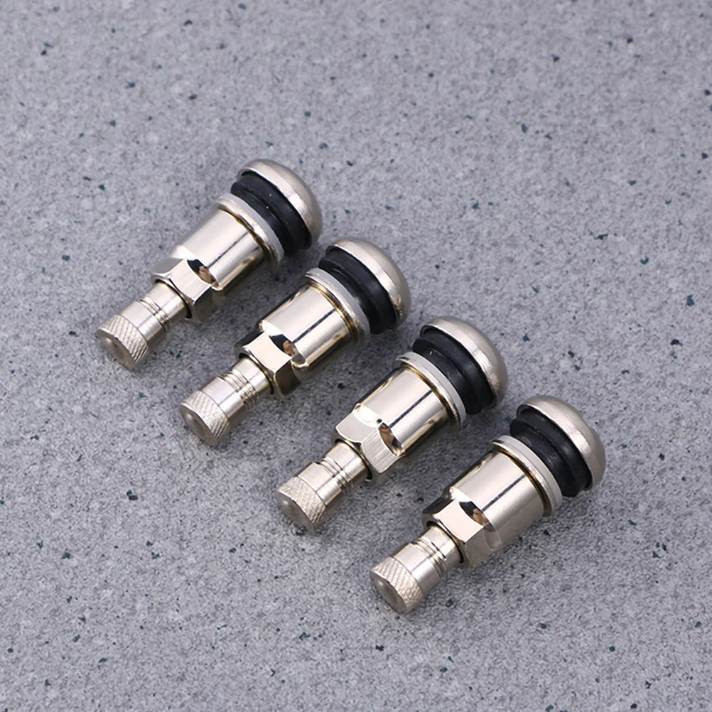 

12Pcs Tire Valve Stainless Steel Air Accessories Golden Suv Stem Wide Applications Durable Safe Tire Pressure Caps Car