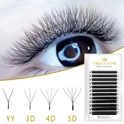 CoMango W Shaped Bloom 2D 3D 4D 5D Automatic Flowering Premade Fans Eyelashes Extensions Natural yy Brazilian Individual Lashes