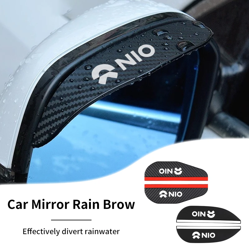 

2PCS Car Rearview Mirror Rain Eyebrow Rainproof Cover Car Accessories For Nio ES6 EC6 ES8 ES7 ET5 ET7 EP9 EVE 2021 2022 2023