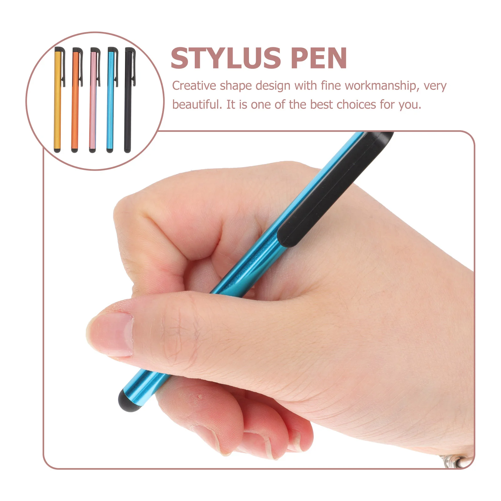 20 Pcs Capacitive Pen Stylus Portable Screen Aluminum Alloy High Sensitivity Writing