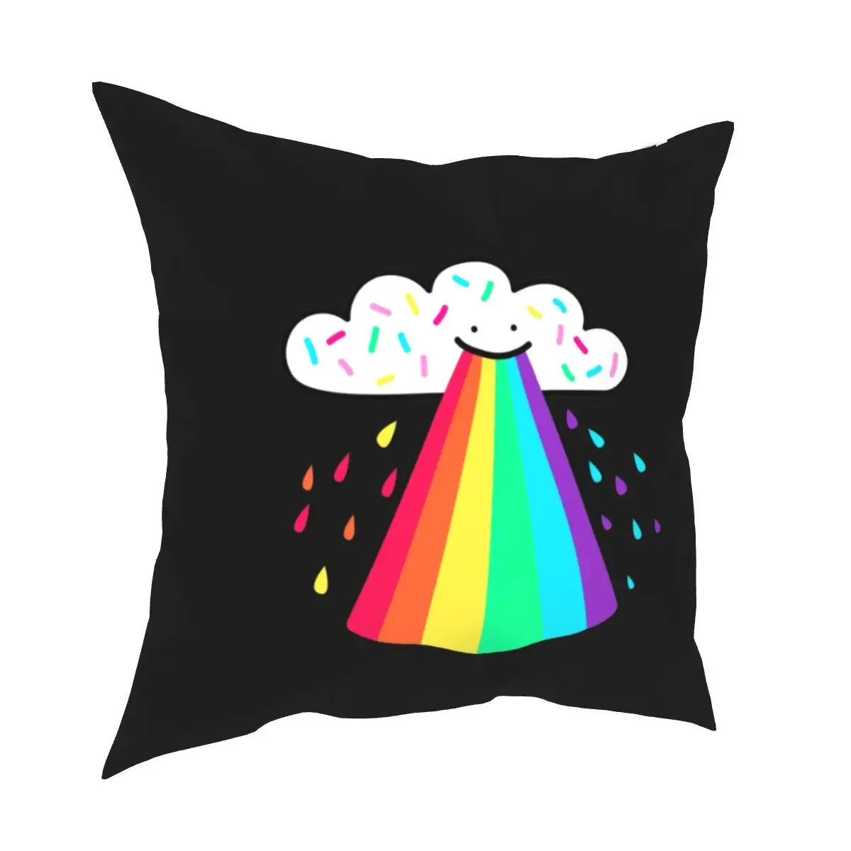 Rainbow Blaster LGBT Pillow Case Trans Lesbian Gay Pride Equal Queer Cushion Cover Decorative Pillowcase for Car 40x40cm