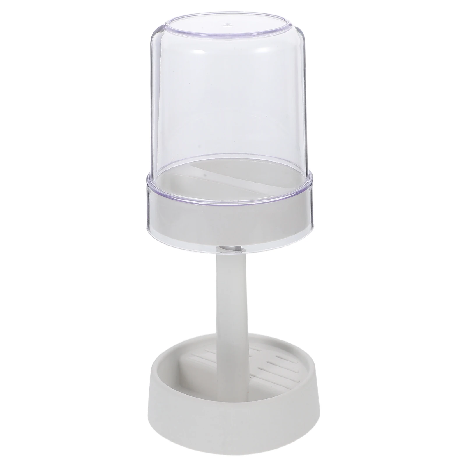 2 Slots Toothbrush Holder Covered Cup Toothpaste Storage Rack Electric Toothbrush Organizer Bathroom Counter Stand