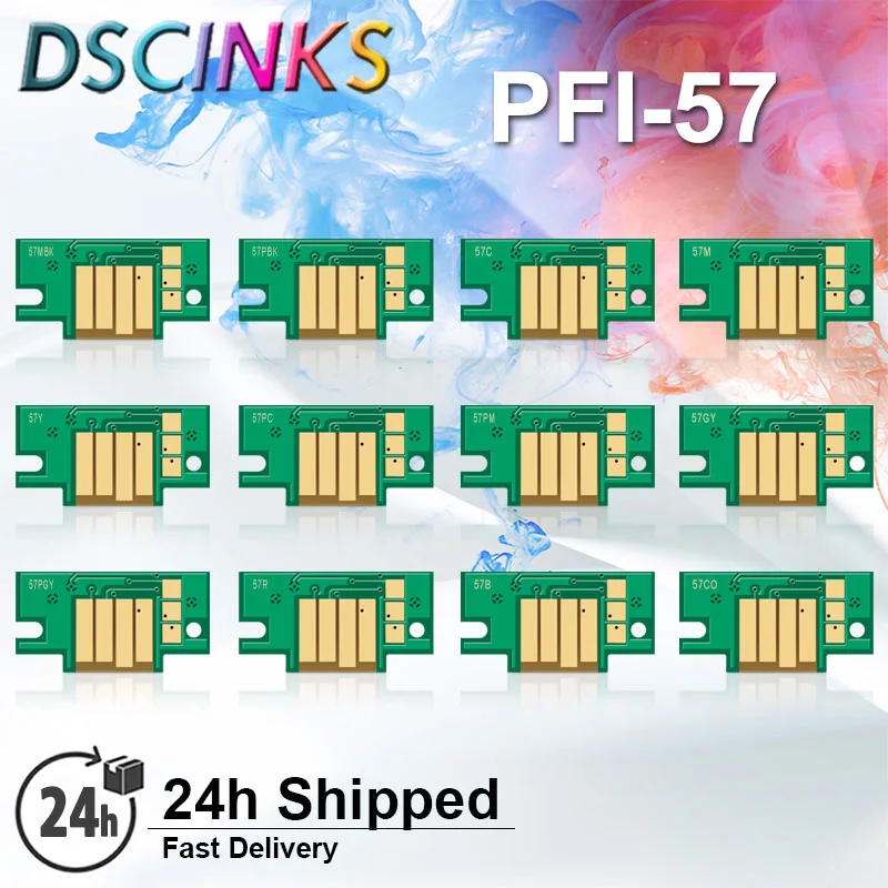 PFI-57 PFI 57 PFI57 Ink Cartridge Chip for Canon imagePROGRAF Pro 520 540 540s 560s Printer PFI-57 New Version Chips