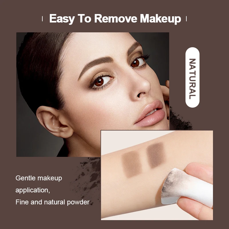 New Brow Stamp Kit Reusable Head Eyebrow Powder Stencil Kit Makeup Shadow Stick One Step Eyebrow Shaping Long Lasting Stamp Kit