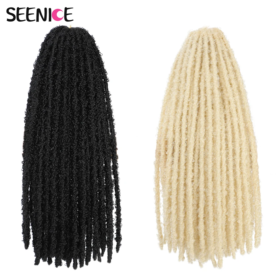 

24” 36” Butterfly Faux Locs Crochet Hair Twisted Boho Locs Braiding Hair Distressed Meche Soft Butterfly Locks Crochet Braid