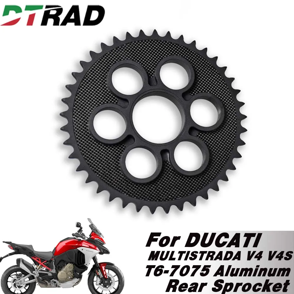 

Для DUCATI Multistrada V4 V4S Pikes Peak Rally 2021-2024 мотоцикл T6 7075 алюминий 41T легкая задняя звездочка крышка колеса