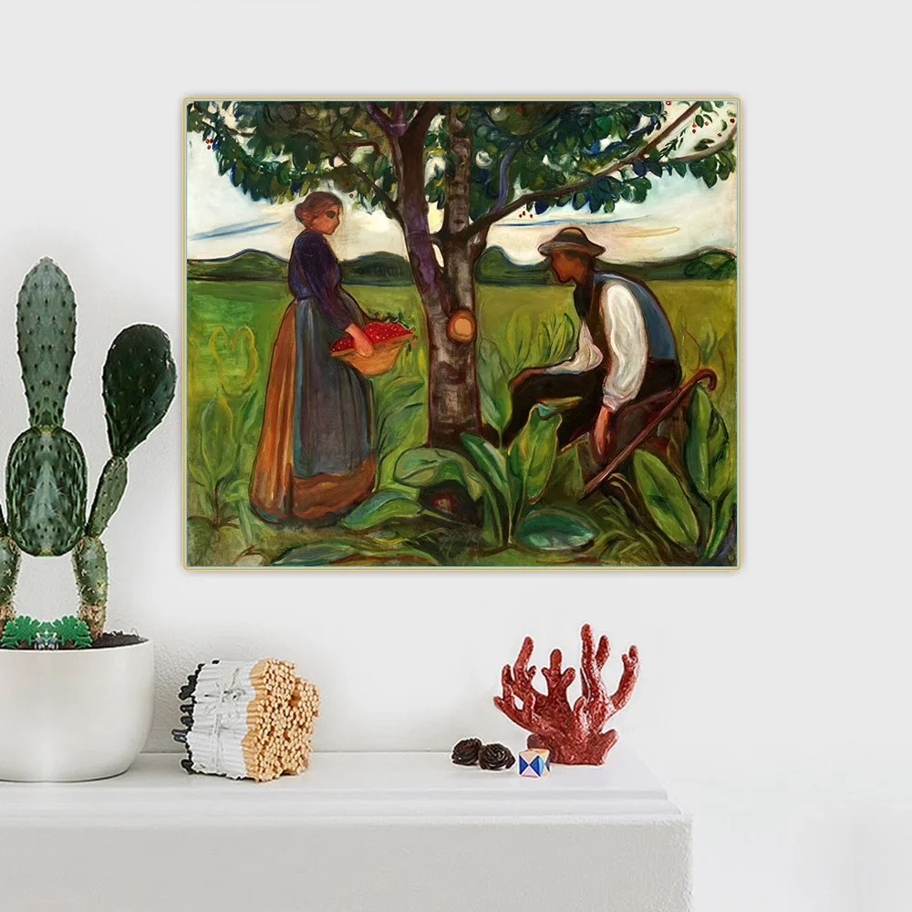 Fertilidad, de Edvard Munch lienzo pintura al óleo obra de arte imagen estética póster pared telón de fondo decoración colgante decoración del hogar