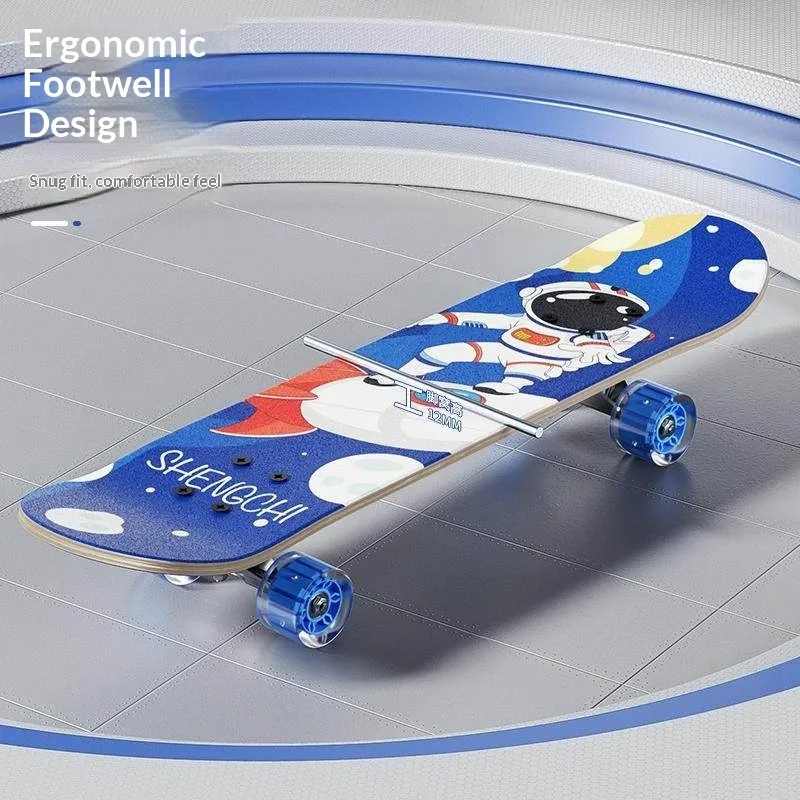 

Комплектный скейтборд-круизер Maple для улицы и парка, для взрослых и детей, с гладкими колесами, подшипниками Abec11, легкий, с гриптейпом, синий, черный, белый