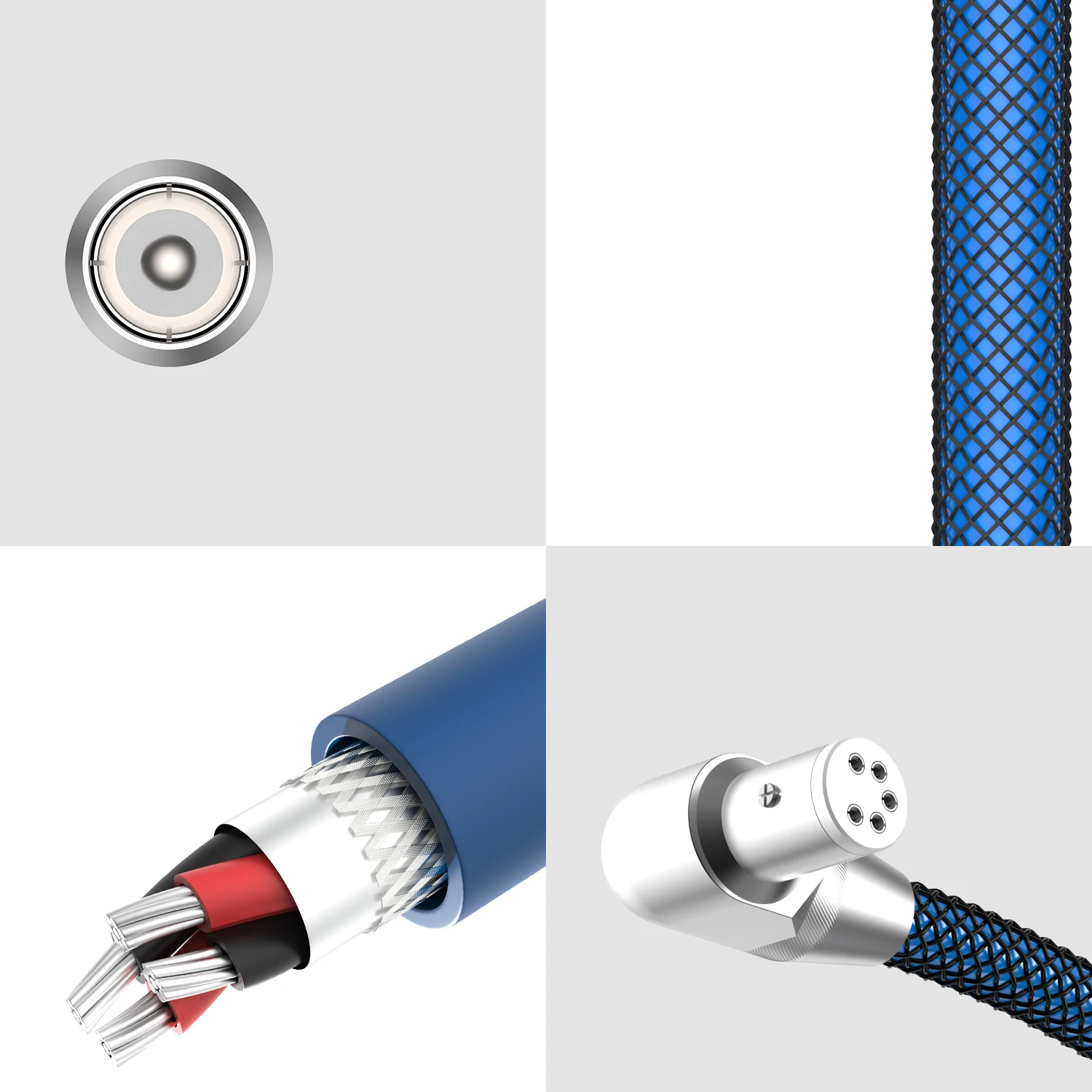 Viborg-アナログトーンアームケーブル,直角,5ピン,DIN,XLR,フォノ,ターンテーブル,OFC,銀メッキ,高品質,lc803