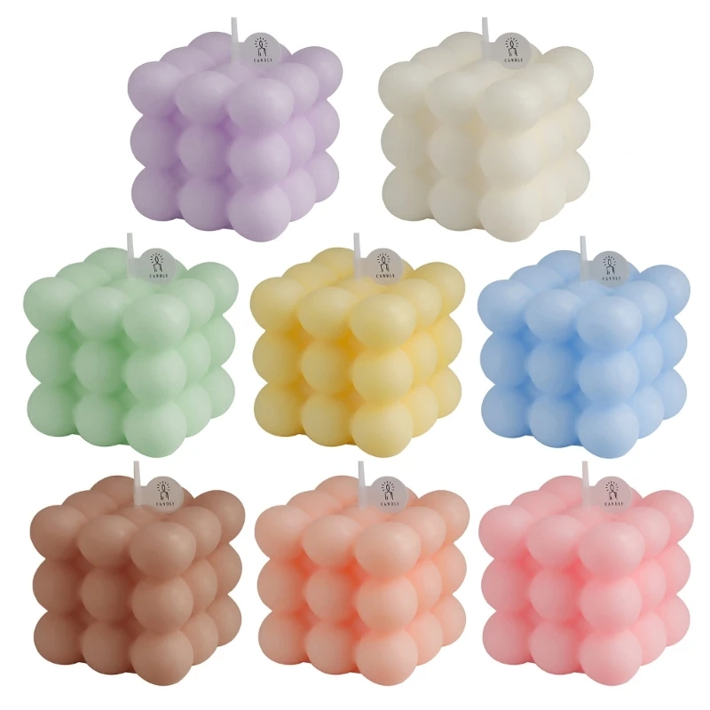 6x6cm Cube Candles Aroma Scented Natural Soy WaxAromatherapy Birthday