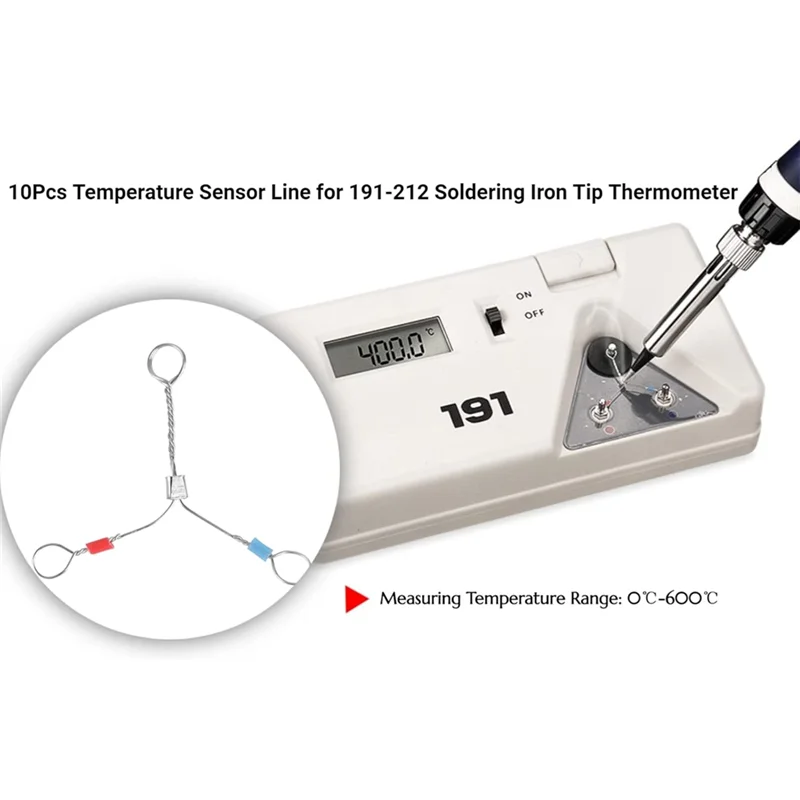 ABKY-مقياس الحرارة لـ 191-For 212 سبيكة لحام نصائح خط استشعار درجة الحرارة الرقمية 10 قطعة/المجموعة أدوات لحام كهربائي #5