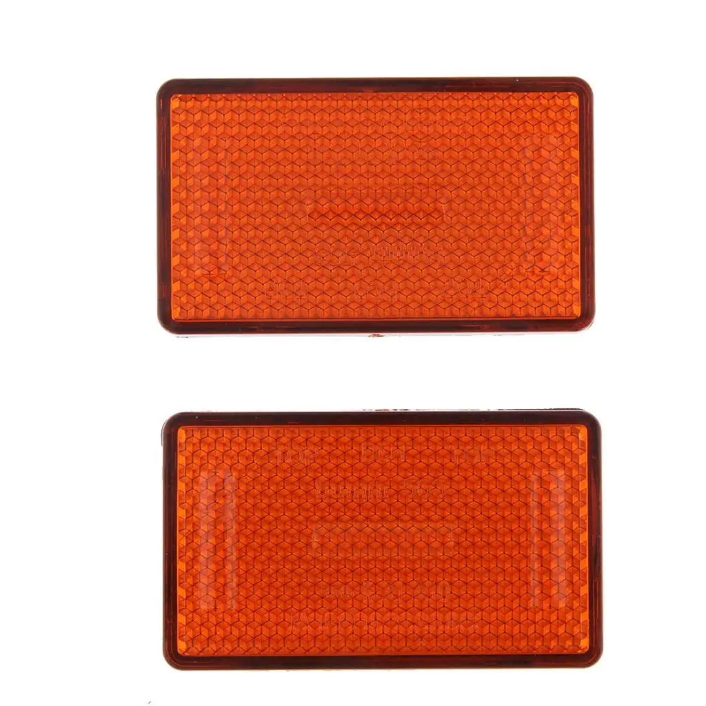 Réflecteurs de fourche avant rectangulaires pour moto, ambre, vélo RL D343