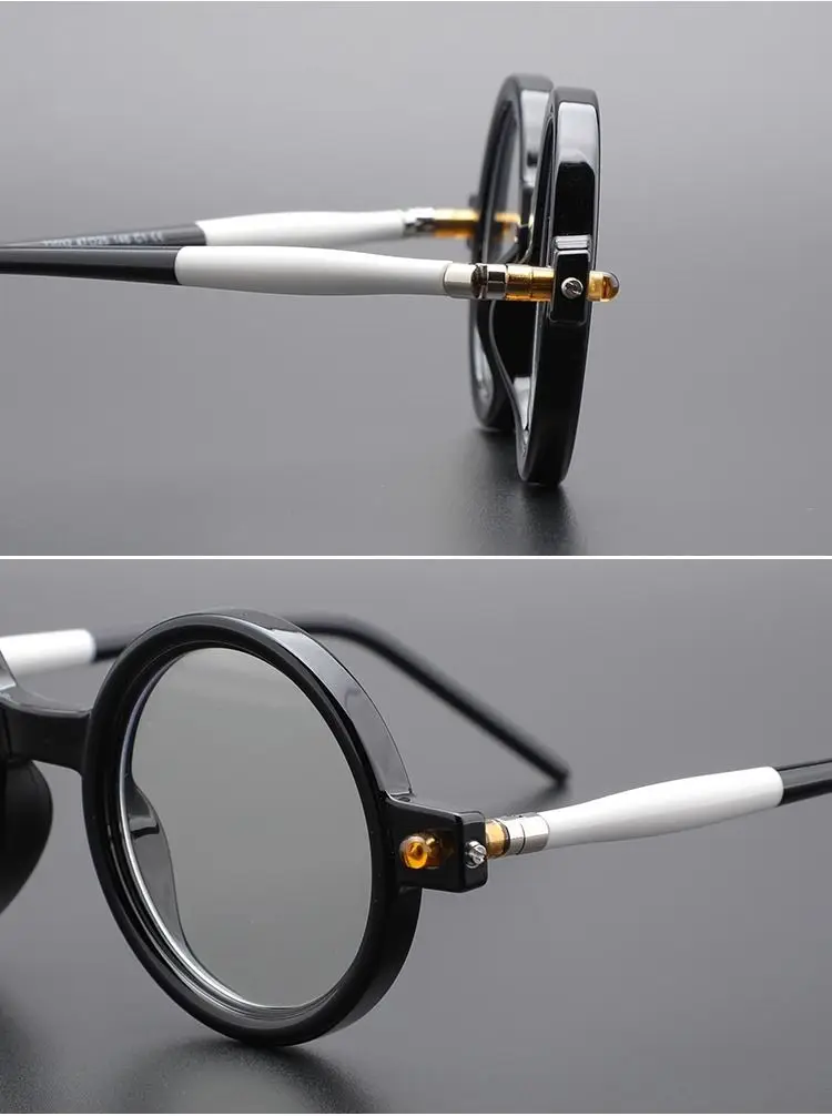 Shatar Grobgerahmte Lesebrille für Männer und Frauen, großer Rahmen, künstlerischer Retro-Stil, großer runder Rahmen, Anti-Blaulicht-Brille – Detail 3