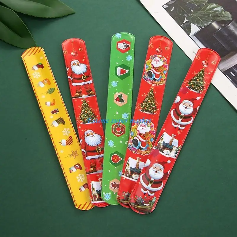 090B Christmas Bracelet Elk Design Gifts Santa Pattern Funny Kids