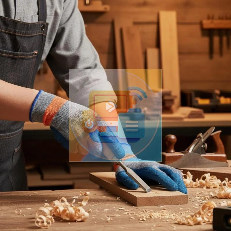 Tire Rubber Safety Work Gloves Non Slip Wear Resistant Thick for Construction Gardening Warehouse Loading Labor Protection Use