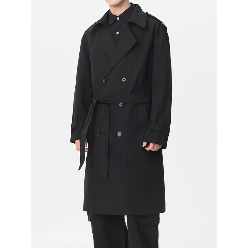 

Мужской вязаный тренчкот средней длины в викторианском стиле, с длинными рукавами, пушистый, для уличной моды, оригинальный дизайн, идеальная посадка