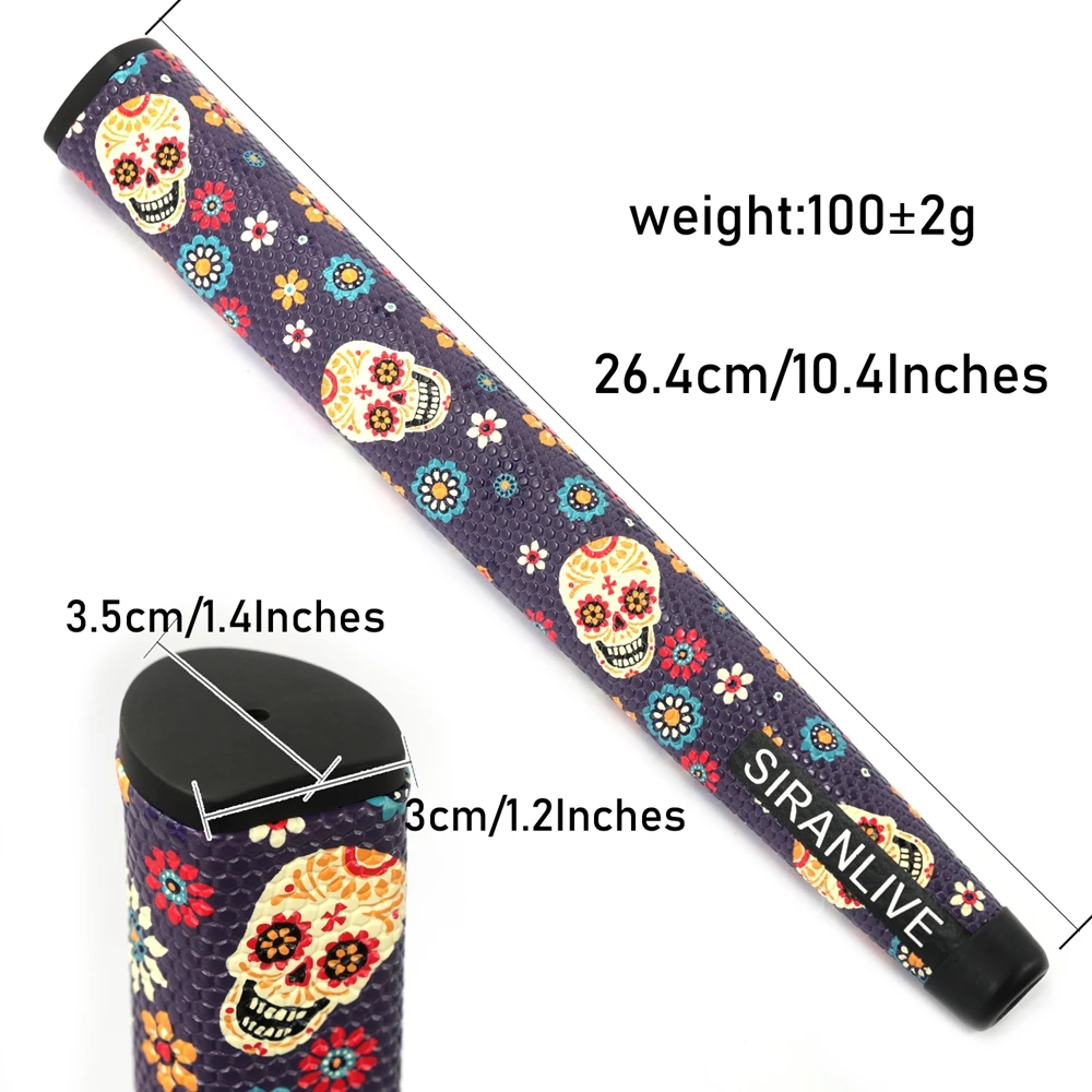 PU Synthetic Leather Skulls Sugar skeleton Tiger Flamingo Hawaii Style Printing Golf Putter Grip