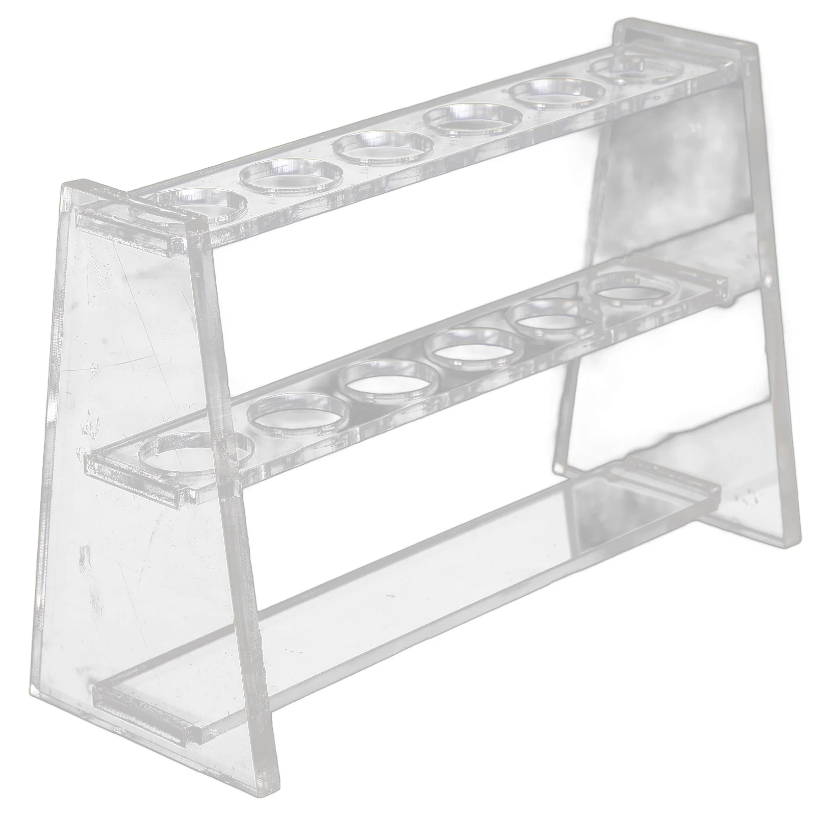 Test Tube Rack 10Ml Transparent Double Layer Reusable Laboratory Holder For Sampling Centrifuge Testing Display Storage