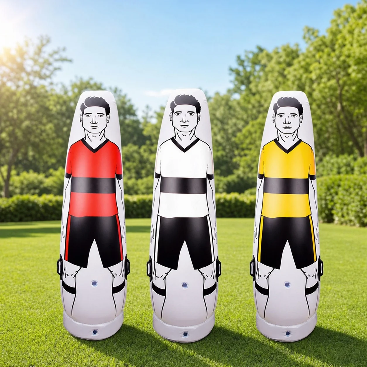 Inflatable Soccer Training Wall Free Kick Dummy Defender Obstacle Aid Equipment
